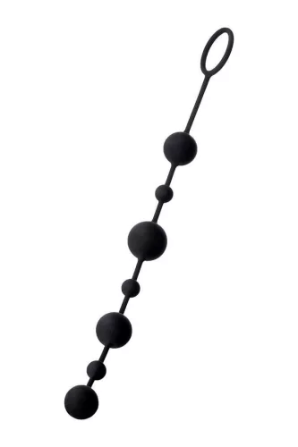 Toyfa A-toys Coron análgyöngy szilikon fekete 35,9 cm