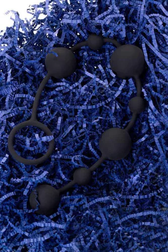 Toyfa A-toys Coron análgyöngy szilikon fekete 35,9 cm