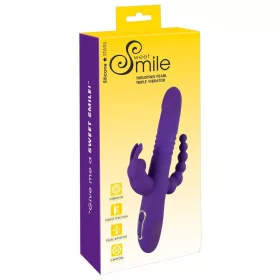   Sweet Smile Vibrátor Többmotoros rezgés, forgó golyók 26 cm fekete