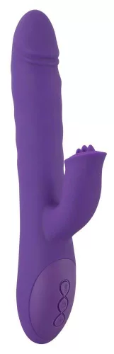 Vibrátor rövidülő és forgó funkcióval 24,7 cm piros