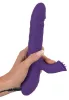 Vibrátor rövidülő és forgó funkcióval 24,7 cm piros
