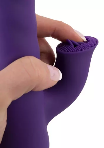 Vibrátor rövidülő és forgó funkcióval 24,7 cm piros