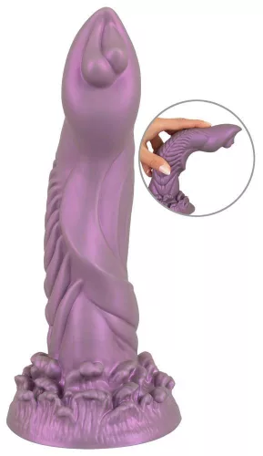 Beasty Cocks Dildó Szívókorongos, Texturált 21 cm Fémes színű