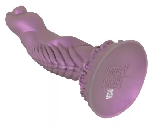 Beasty Cocks Dildó Szívókorongos, Texturált 21 cm Fémes színű