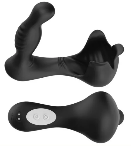 Forgó prosztata dugó Surround táskával - 10 x 3.4 cm