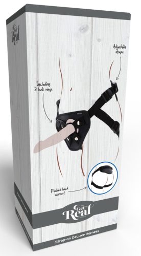 Strap-On Deluxe – prémium fekete dildós heveder پن