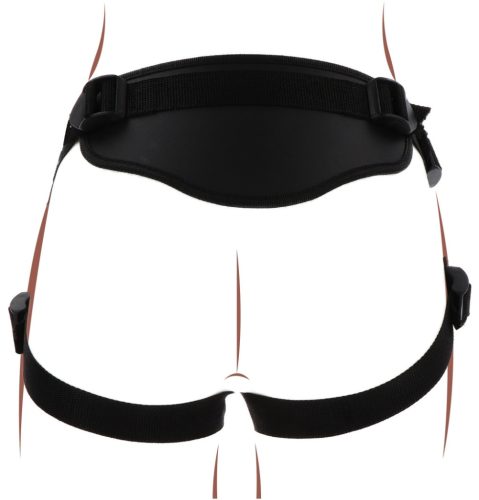 Strap-On Deluxe – prémium fekete dildós heveder پن