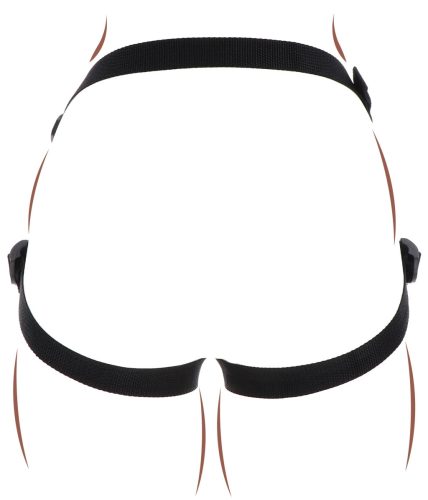 Strap-On Get Real – fekete dildós öv harnesz