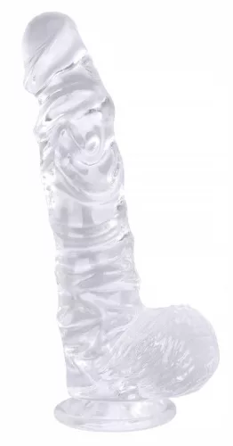 Dildick átlátszó prémium dildó - 17 x 4.5 cm