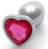 Bijou Heart Gem S – ezüst-rózsaszín anális kényeztető