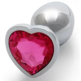   Bijou Heart Gem S – ezüst-rózsaszín anális kényeztető