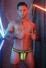 Breedwell Daycrawler – fekete-fluoreszkáló jockstrap