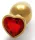 Bijou Heart Gem M – prémium arany-piros anális izgató