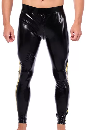 Xrub latex nadrág - fekete-sárga, elöl-hátul cipzárral