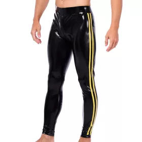   Xrub – fekete-sárga latex nadrág elülső/hátsó cipzárral