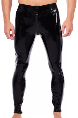 Xrub latex nadrág – elöl-hátul cipzárral, fekete-fehér