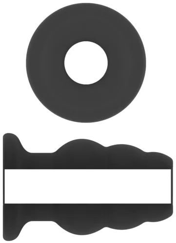 SONO No.50 – üreges rektális dugó, 10 cm fekete