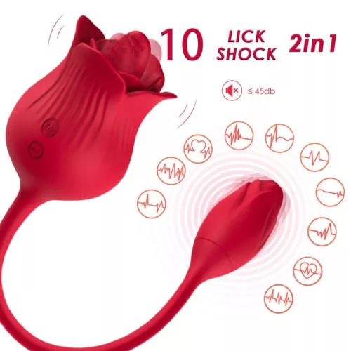Szexjáték Kettős stimuláció, 10 mód, USB-töltés 6 cm fekete szilikon