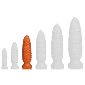   Plug Long Pine M – 18 cm-es prémium anális kényeztető, narancs