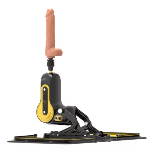 Sex Machine – hordozható maszturbátor tokban, sárga