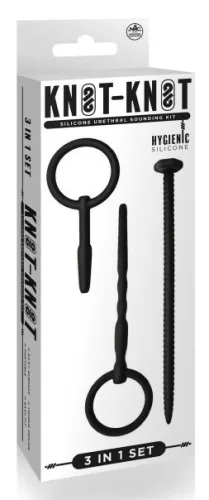 Knot Sound – 3 részes urethra rod és dugó szett 7mm