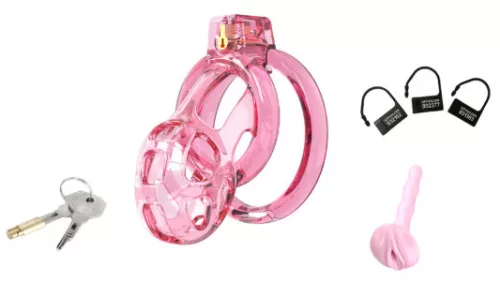 Cage de Chasteté Lock Cobra – prémium rózsaszín chastity eszköz