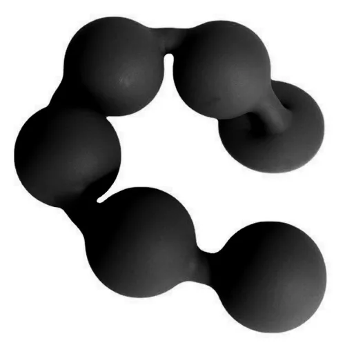 Bulby Butt Balls M – prémium análgolyók 30 cm hosszú, fekete