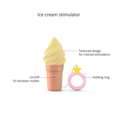 Cand'ice Vibrátor 10 módú, kompaktus, texturált fekete
