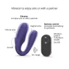 Match Up Vibrátor Kettős penetráció, Távirányítós, Rugalmas nyak 9 cm indigókék