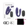 Match Up Vibrátor Kettős penetráció, Távirányítós, Rugalmas nyak 9 cm indigókék