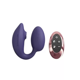   Wonderlover Vibrátor Flapping, Podwójna stymuláció, Távirányítós 9,8 cm indigókék