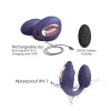 Wonderlover Vibrátor Flapping, Podwójna stymuláció, Távirányítós 9,8 cm indigókék