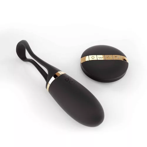 Marc Dorcel Vibrációs tojás G-pont és csikló stimuláló, hangvezérlés 12,5 cm fekete-arany
