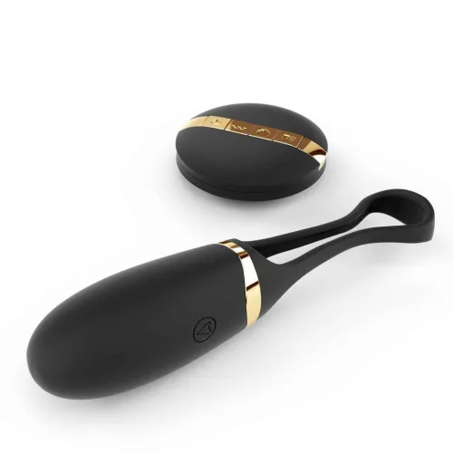 Marc Dorcel Vibrációs tojás G-pont és csikló stimuláló, hangvezérlés 12,5 cm fekete-arany