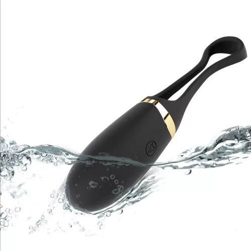 Marc Dorcel Vibrációs tojás G-pont és csikló stimuláló, hangvezérlés 12,5 cm fekete-arany