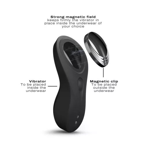 Discreet Vibrátor Ergonómikus, Csendes, Vízálló 9,3 cm fekete