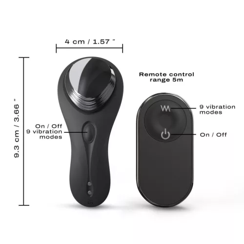 Discreet Vibrátor Ergonómikus, Csendes, Vízálló 9,3 cm fekete