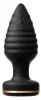 Conol anál plug 10x4 cm texturált, 10 rezgésmód USB tölthető fekete