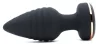 Conol anál plug 10x4 cm texturált, 10 rezgésmód USB tölthető fekete