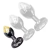 Biflower Anál plug sima, két színű 6 x 2,7 cm alumínium bázissal