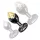 Biflower Anál plug sima felület 8 cm alumínium