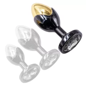   Biflower Anál plug sima felületű, ékköves talp 9 cm alumínium