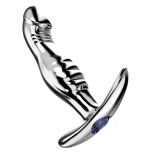 Dickbell Anál plug Texturált, alumínium 7 x 1,9 cm fekete