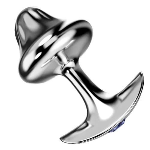 Anál plug sima felszín, 7 cm hosszú, alumínium, fekete