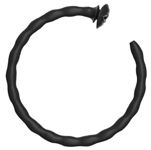 Dildó Szilikon hullámos felület 18 cm fekete
