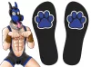 Blue Puppy zokni fekete-kék kapucnis manccsal egy méret 39-45
