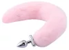 Fox Tail Anál plug 5,5 cm fekete 39 cm farokkal