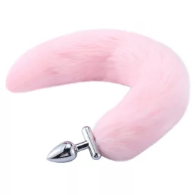 Fox Tail Anál plug 5,5 cm fekete 39 cm farokkal