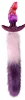 Drakonyx Anál plug Texturált, széles alappal 13 cm rózsaszín-lila 40 cm farokkal