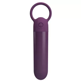   Mini vibrátor 10 rezgésmód USB töltés 6x1,8 cm lila szilikon